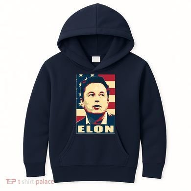 Elon Musk USA Retro Kids Hoodie