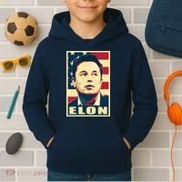 Elon Musk USA Retro Kids Hoodie thumb 2