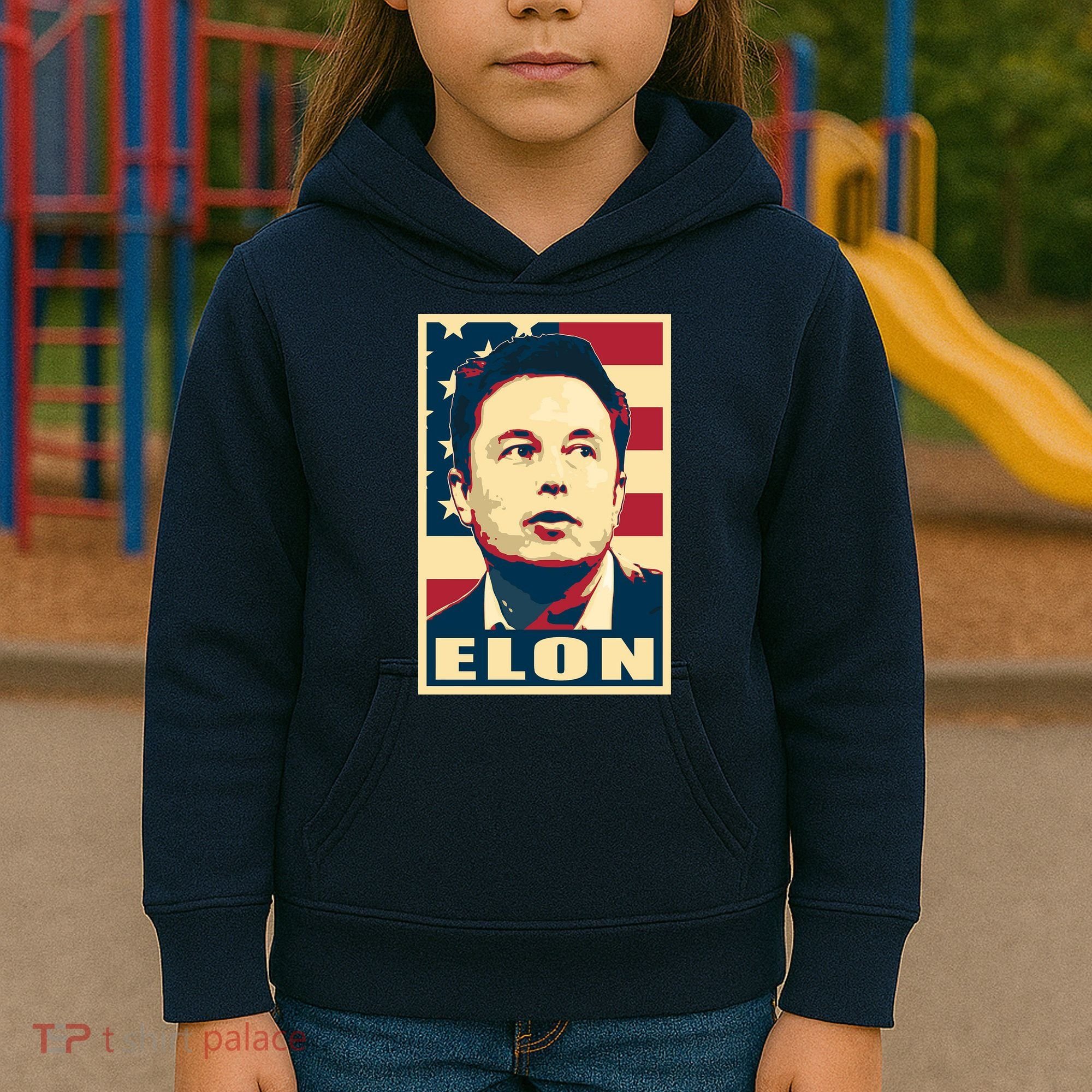 Elon Musk USA Retro Kids Hoodie