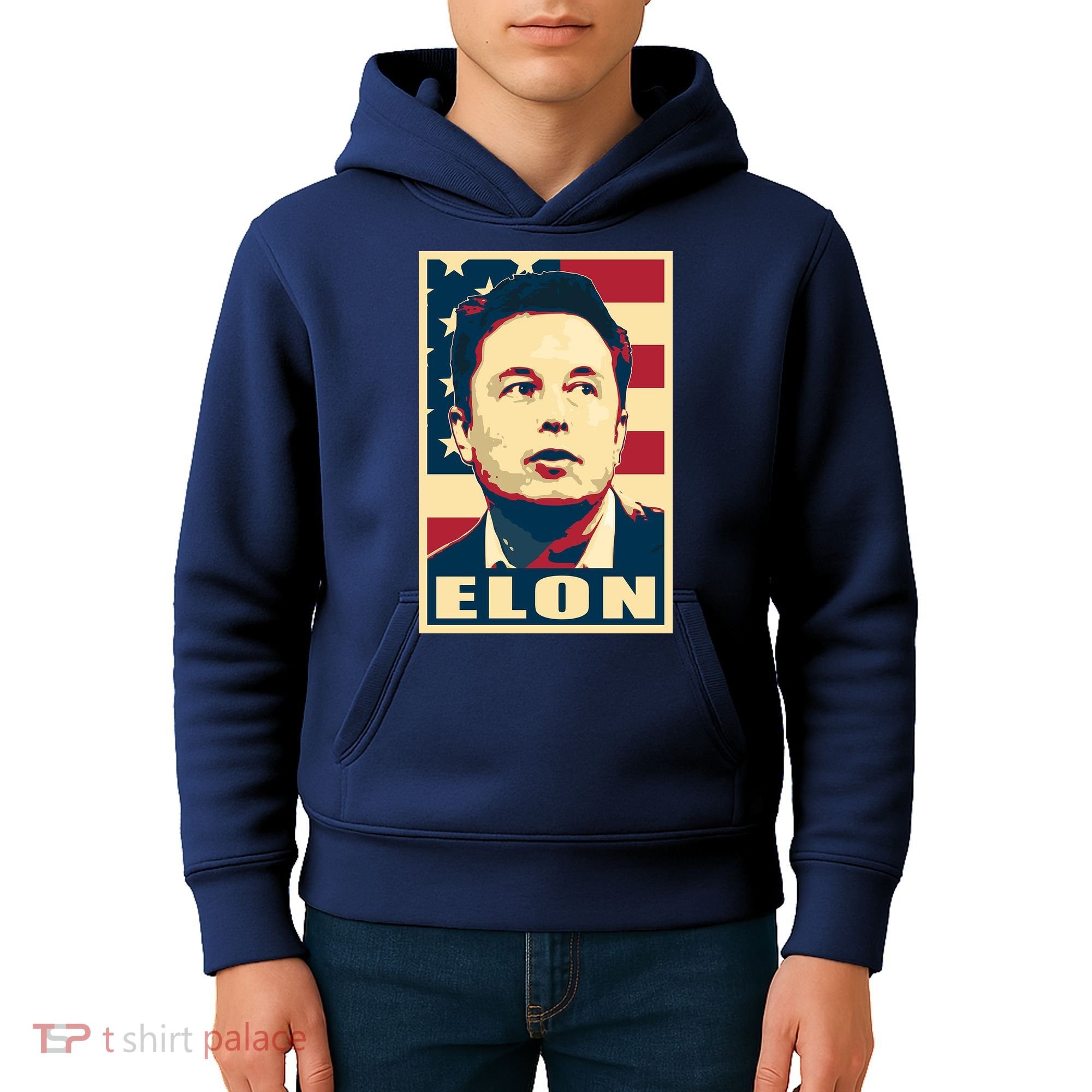Elon Musk USA Retro Kids Hoodie