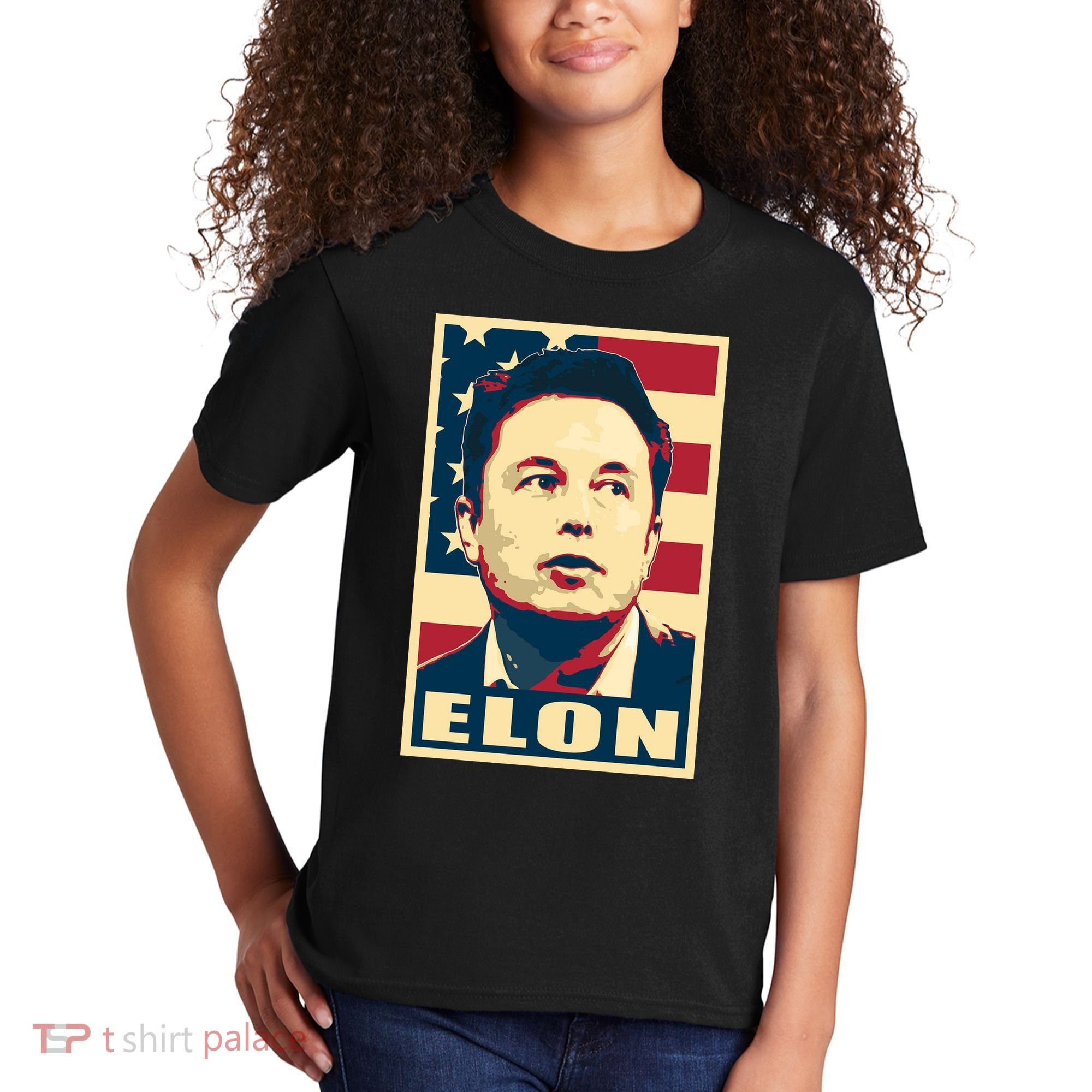 Elon Musk USA Retro Kids T-Shirt
