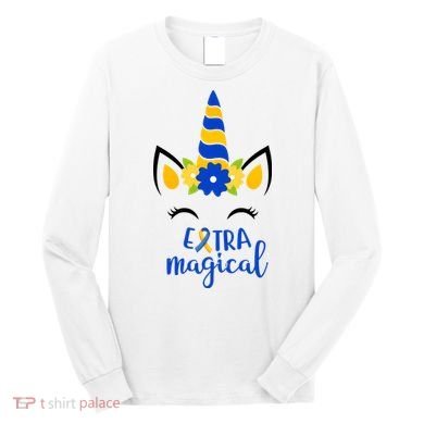Extra Magical Unicorn Autism Awareness Long Sleeve Shirt