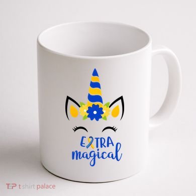 Extra Magical Unicorn Autism Awareness Coffee Mug back