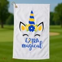 Extra Magical Unicorn Autism Awareness Golf Towel thumb 1