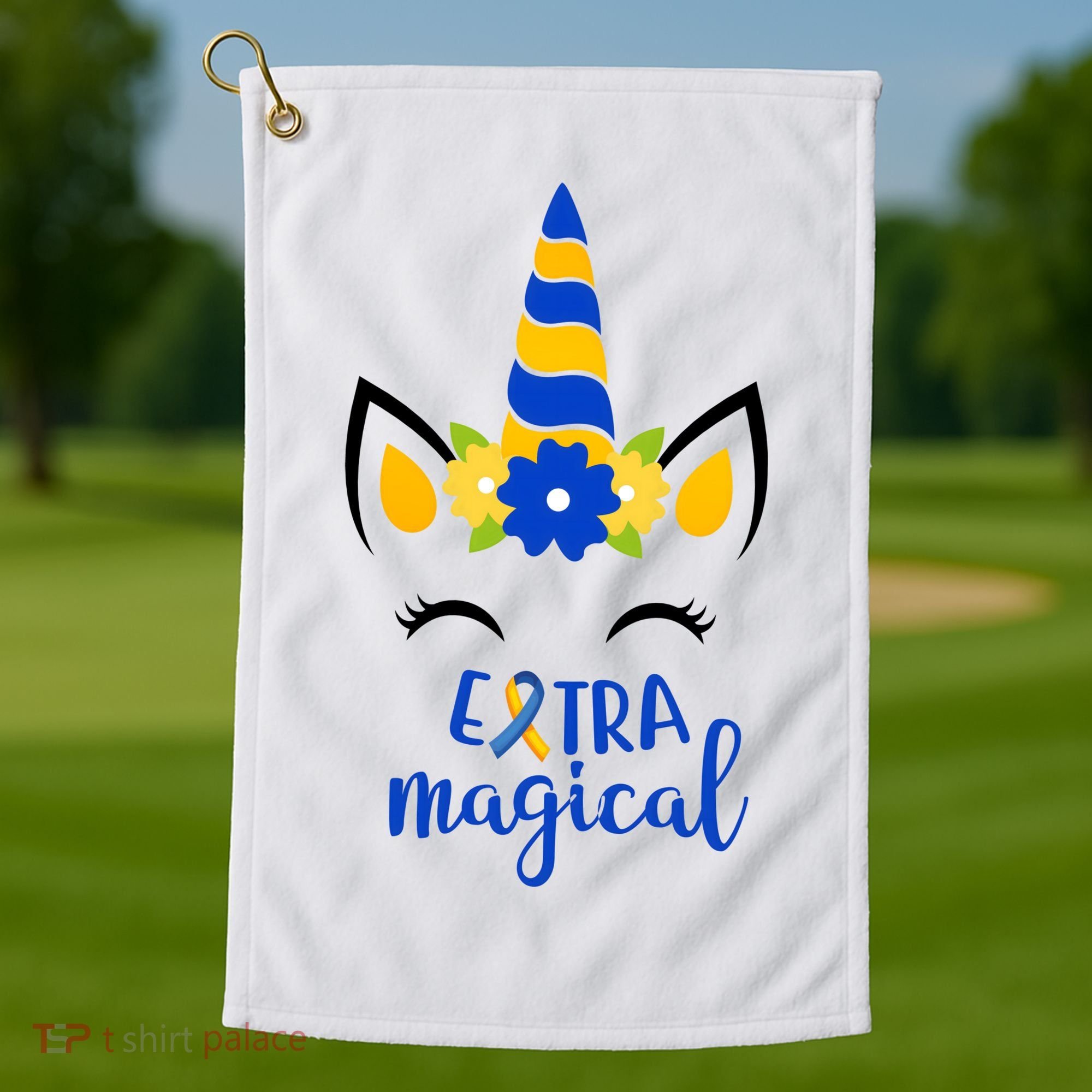 Extra Magical Unicorn Autism Awareness Golf Towel