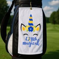 Extra Magical Unicorn Autism Awareness Golf Towel thumb 2