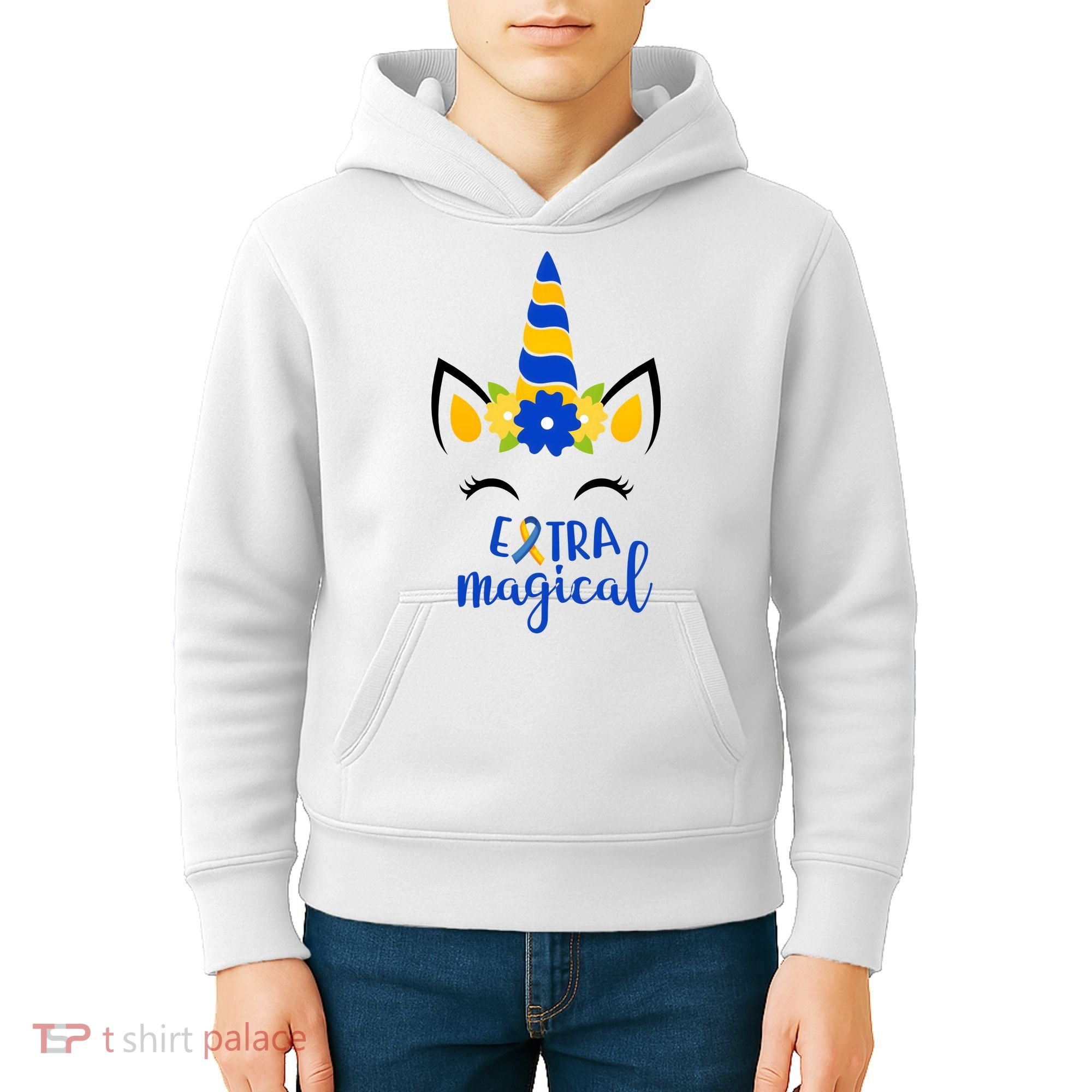 Extra Magical Unicorn Autism Awareness Kids Hoodie