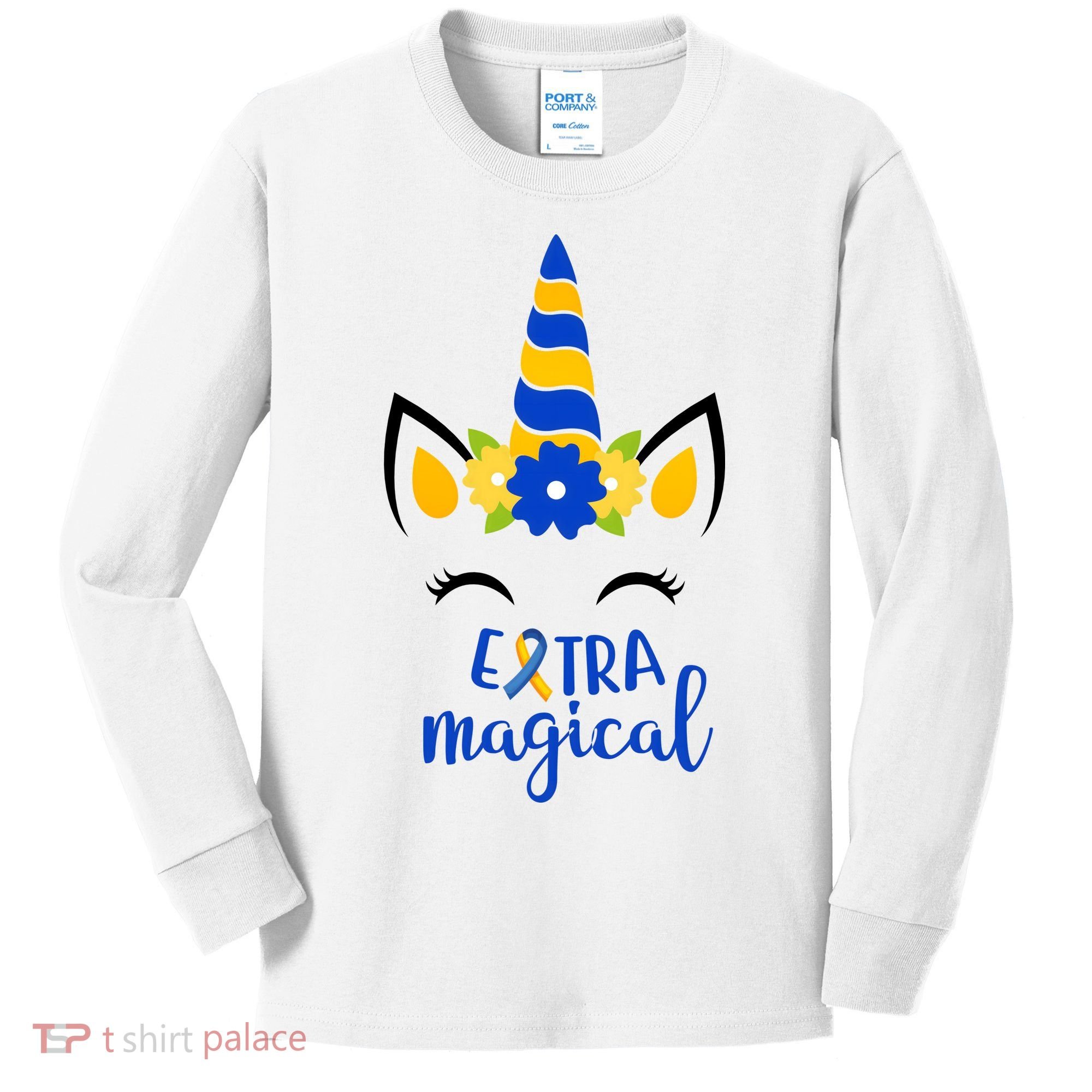 Extra Magical Unicorn Autism Awareness Kids Long Sleeve Shirt