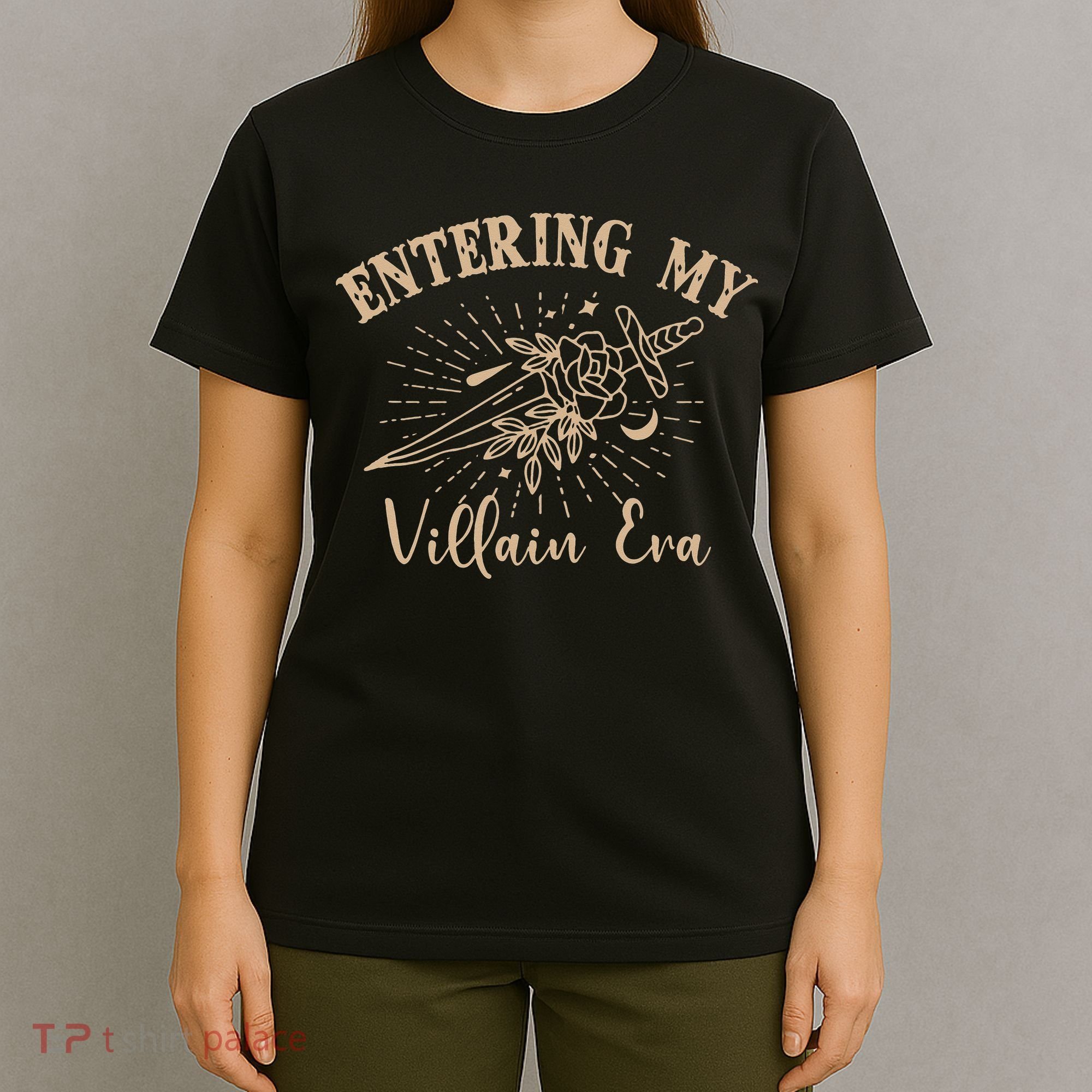 Entering My Villain Era Feminist Book Lover Female Character T-Shirt
