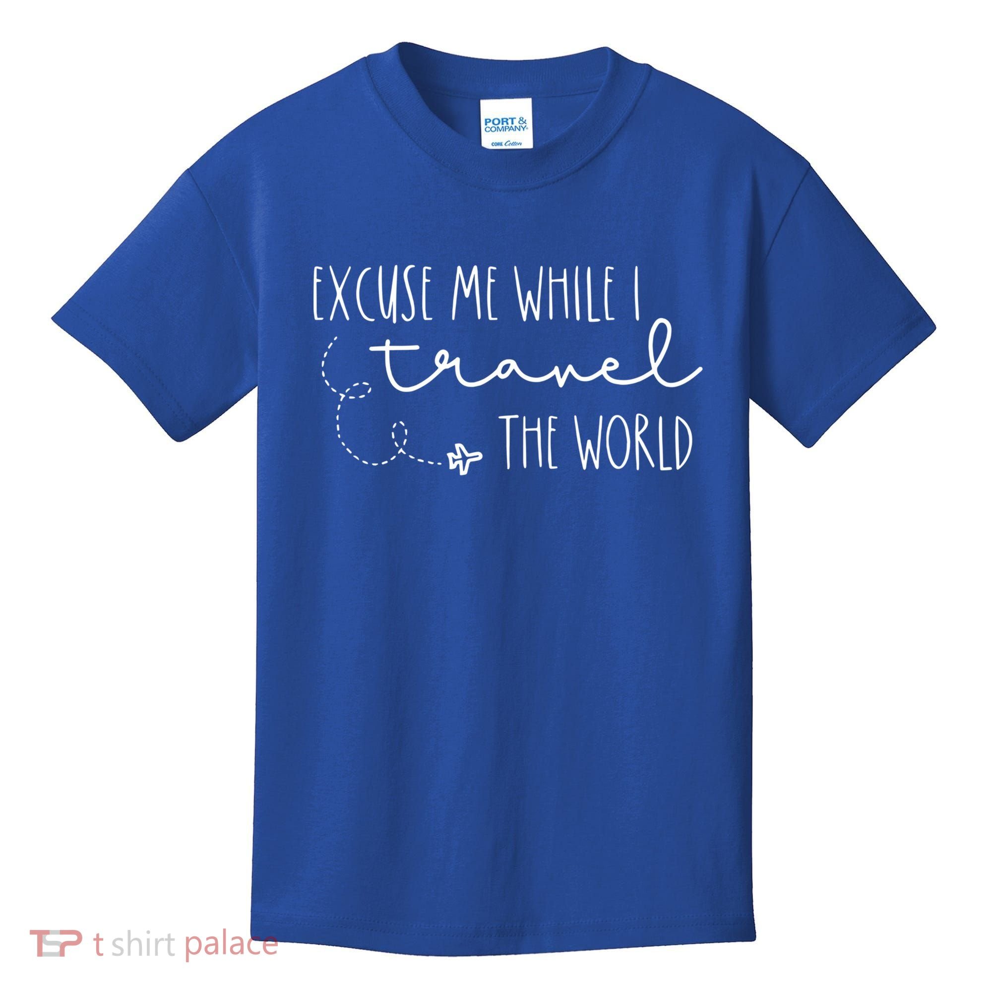 Excuse Me While I Travel The World! Funny Christmas Costume Meaningful Gift Kids T-Shirt