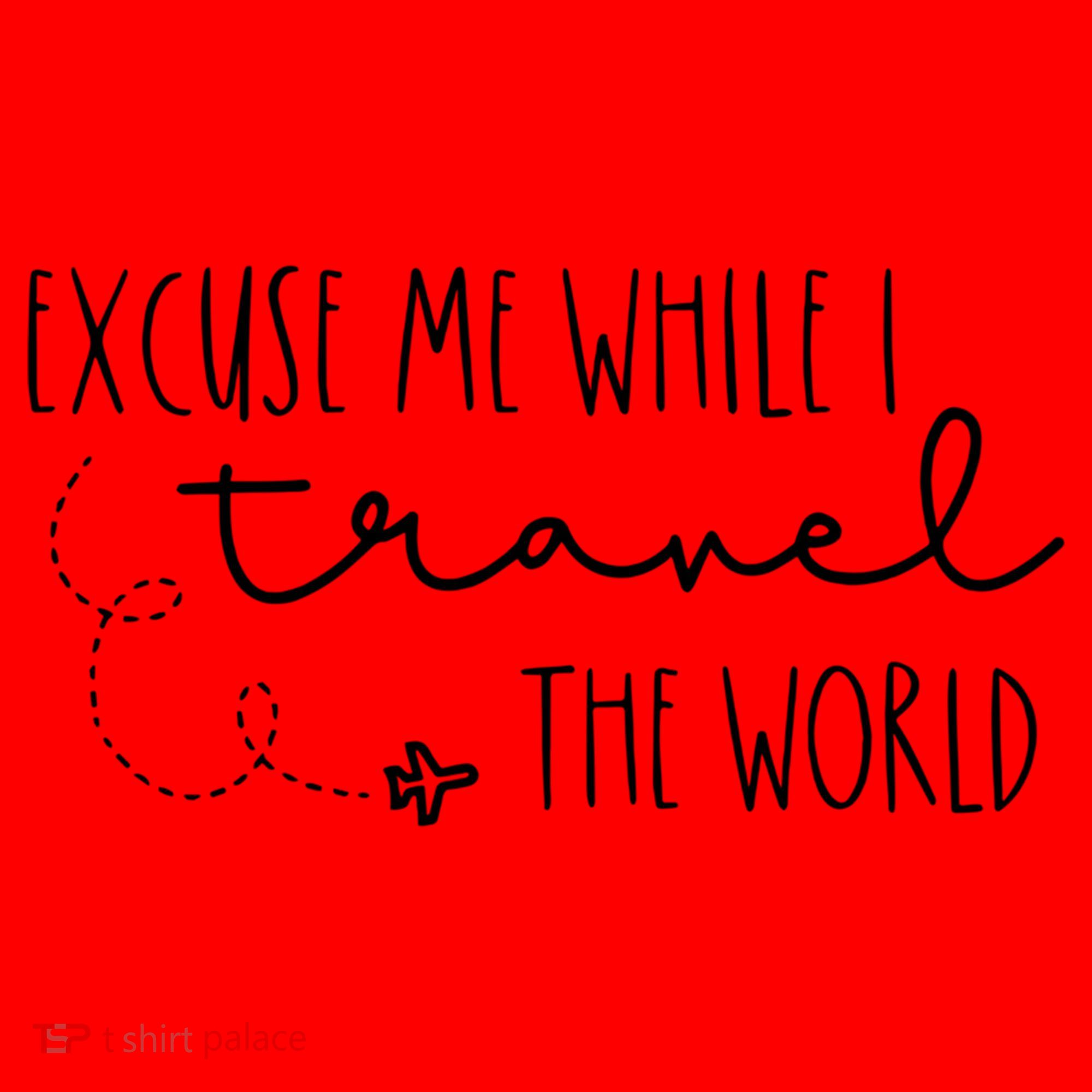 Excuse Me While I Travel The World! Funny Christmas Costume Meaningful Gift Santa Hat