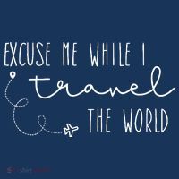 Excuse Me While I Travel The World Baby Bodysuit thumb 2