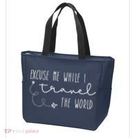 Excuse Me While I Travel The World Tote Bag thumb 3