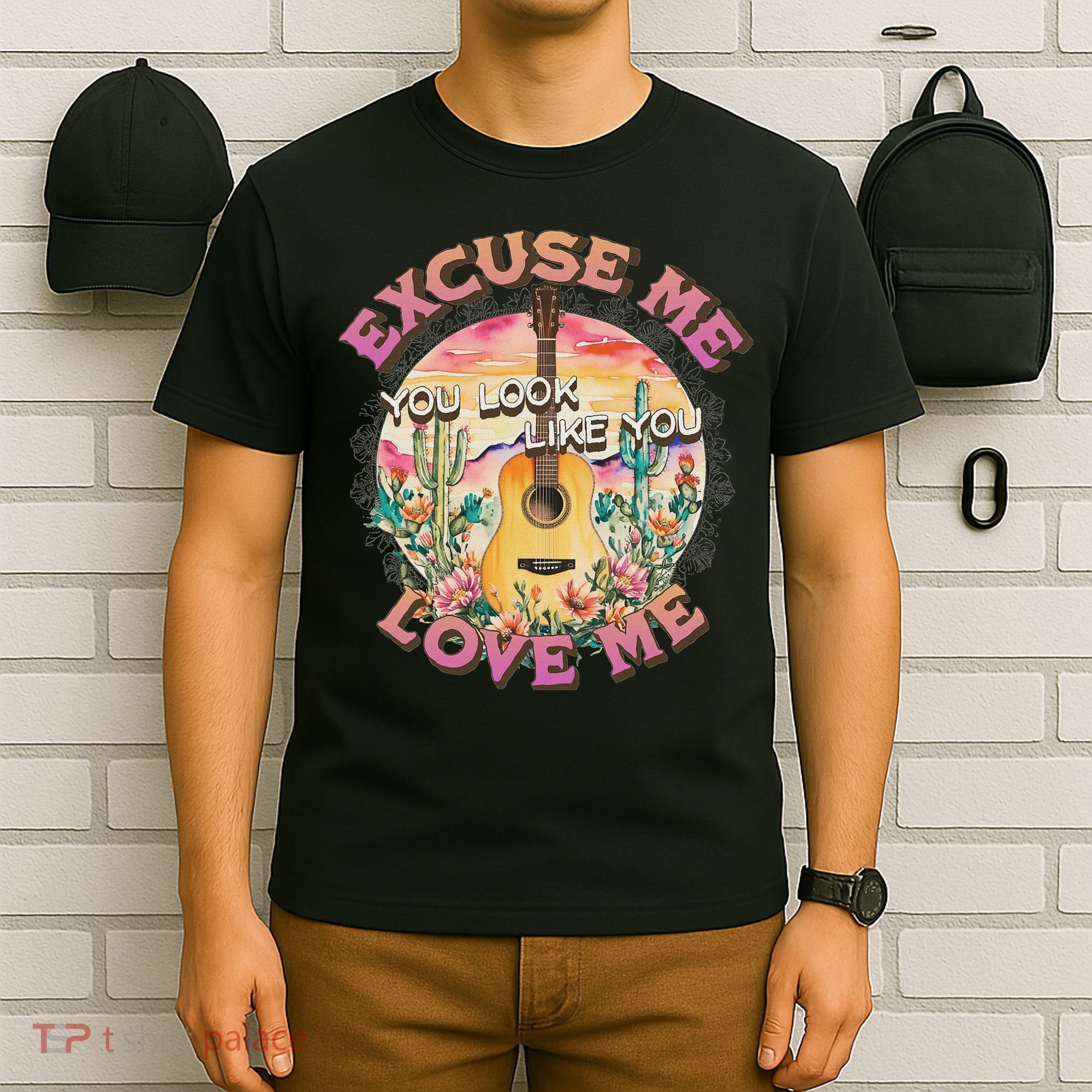 Excuse Me You Look Like You Love Me Retro Western Desert T-Shirt