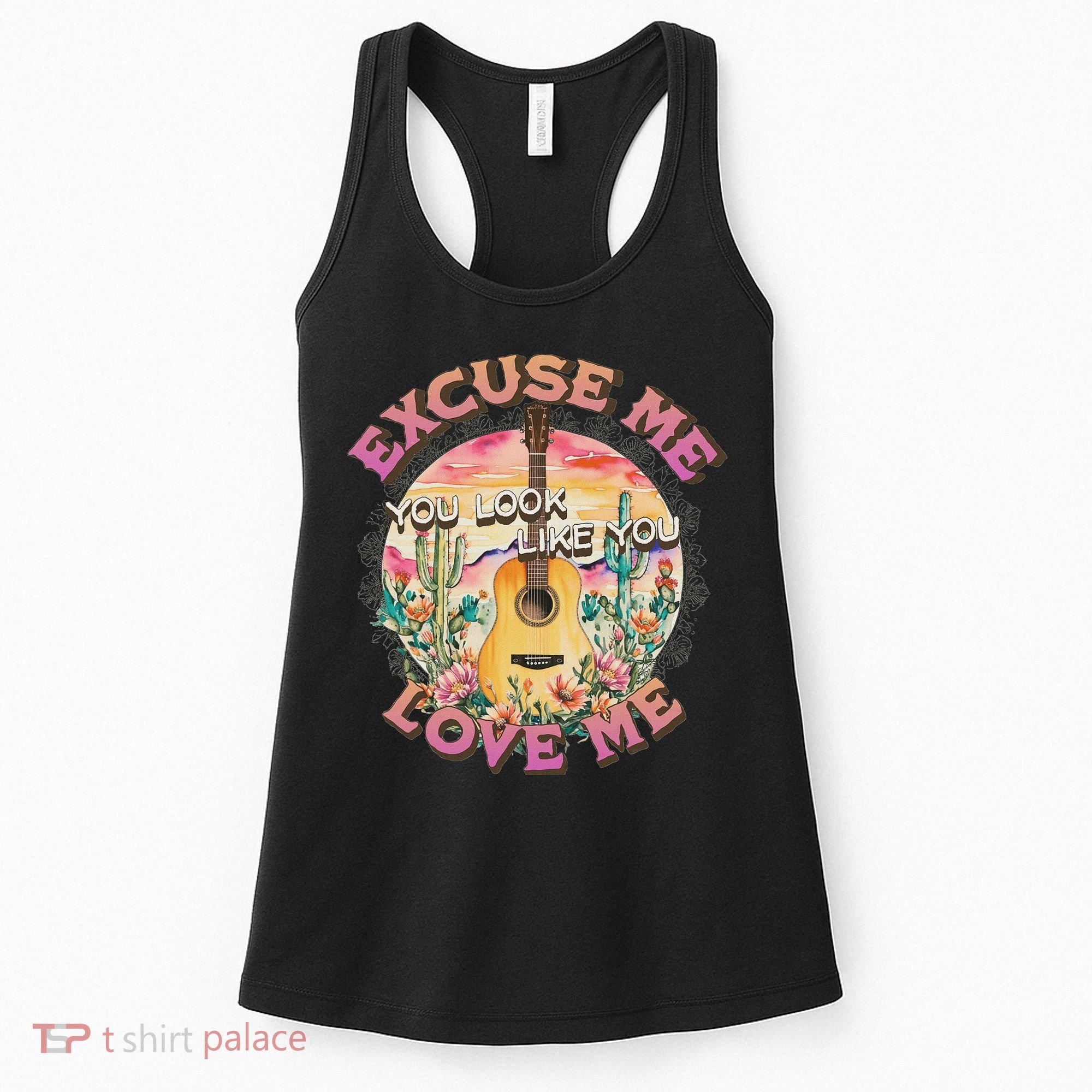 Excuse Me You Look Like You Love Me Retro Western Desert Women's Tank Top