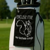 Excuse Me Your Bird Feeder Is Empty Golf Towel thumb 2