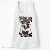 Excuse Me You Look Like Your Love Me Cowgirl Western Women's Tank Top thumb 0