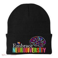 Embrace Neurodiversity Autism Awareness Month Beanie thumb 0
