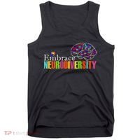 Embrace Neurodiversity Autism Awareness Month Tank Top thumb 0