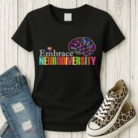 Embrace Neurodiversity Autism Awareness Month Women's T-Shirt thumb 3