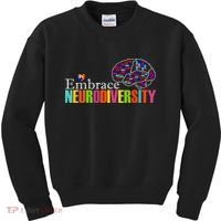 Embrace Neurodiversity Autism Awareness Month Kids Sweatshirt thumb 0