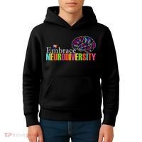 Embrace Neurodiversity Autism Awareness Month Kids Hoodie thumb 4