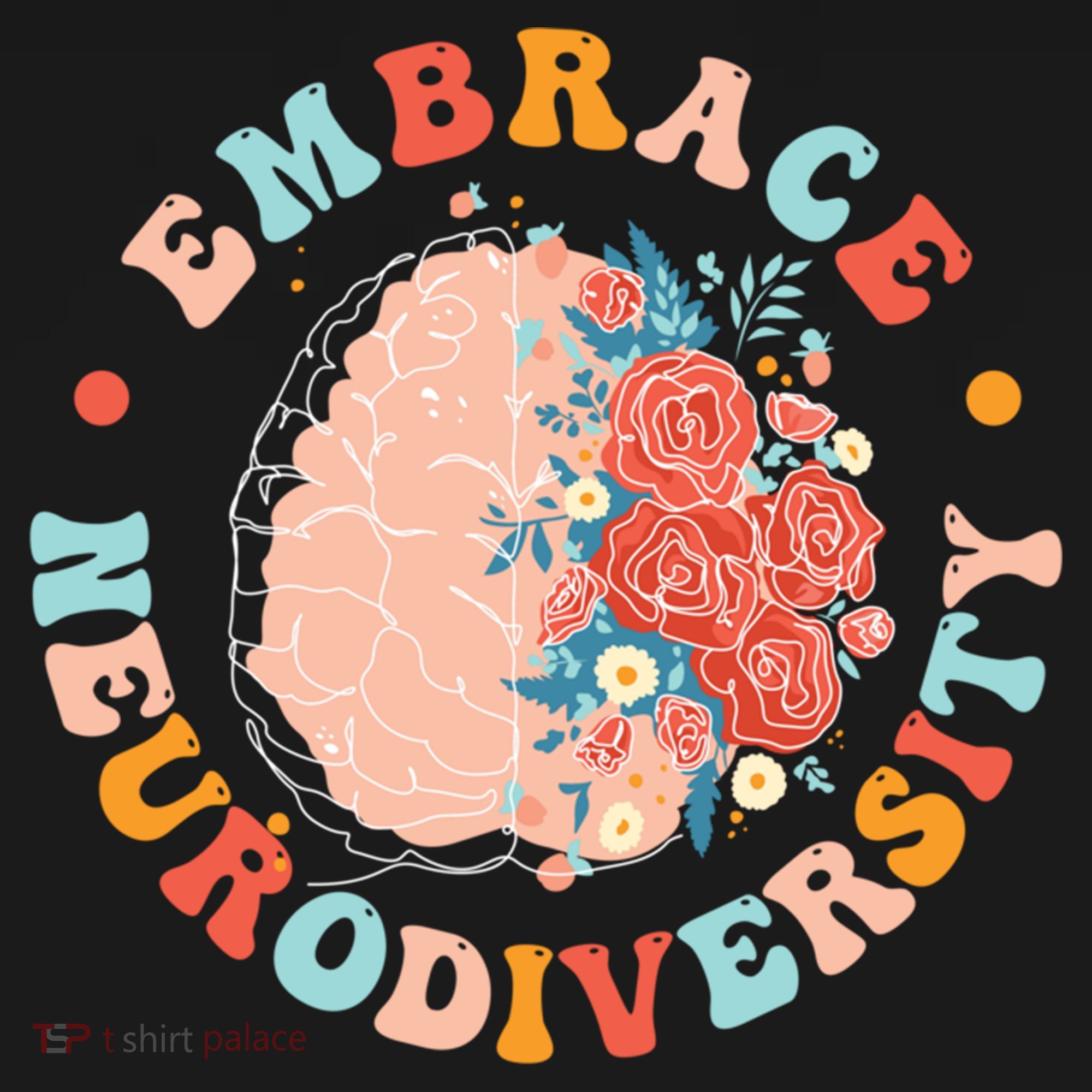 Embrace Neurodiversity Autism Awareness Neurodivergent Gift USA-Made Doggie Bandana