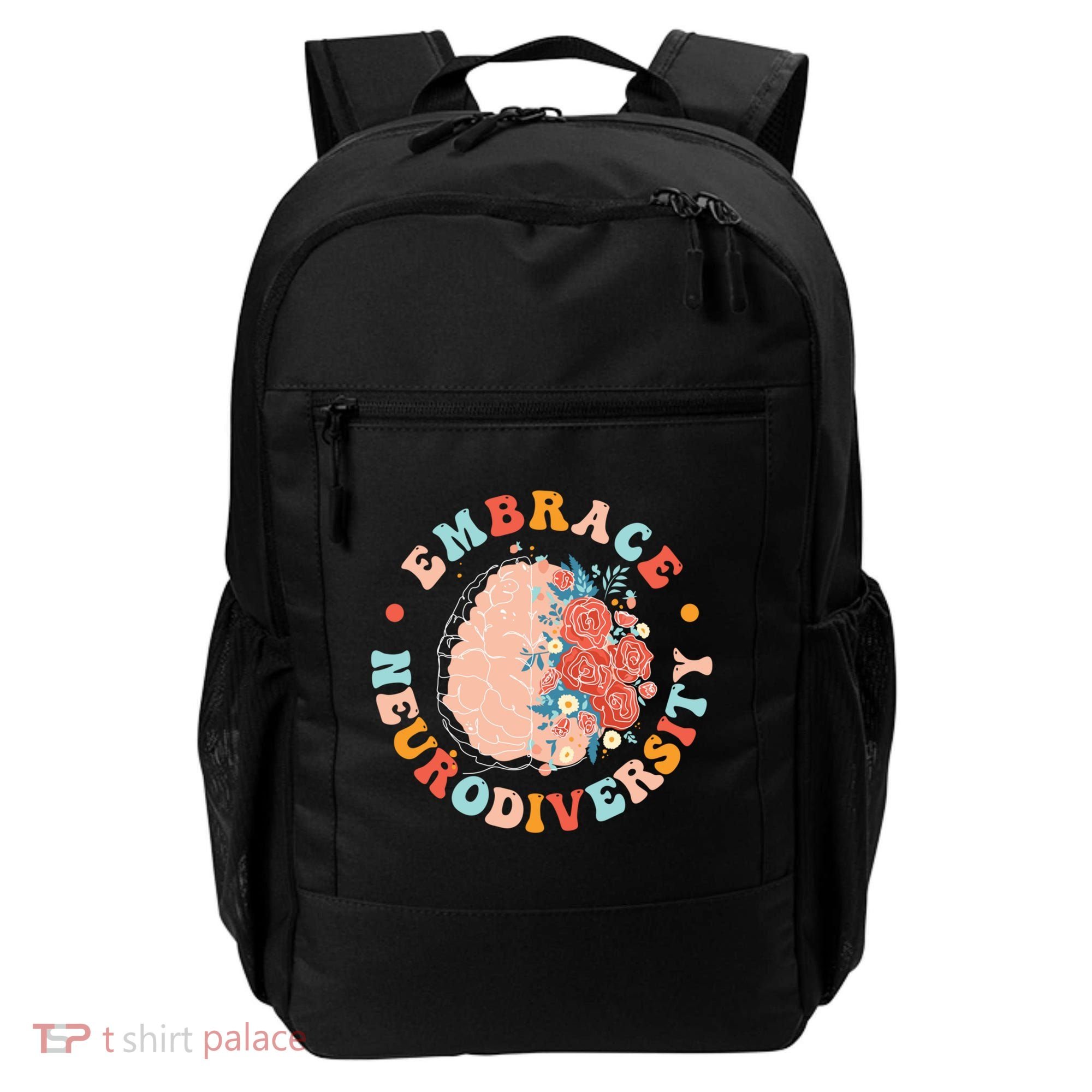 Embrace Neurodiversity Autism Awareness Neurodivergent Gift Backpack