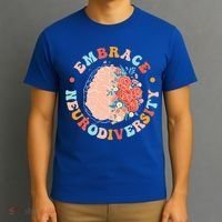 Embrace Neurodiversity Autism Awareness Neurodivergent Gift T-Shirt thumb 3