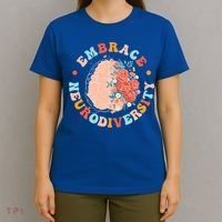 Embrace Neurodiversity Autism Awareness Neurodivergent Gift T-Shirt thumb 4