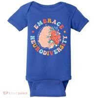 Embrace Neurodiversity Autism Awareness Neurodivergent Gift Baby Bodysuit thumb 0