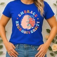 Embrace Neurodiversity Autism Awareness Neurodivergent Gift Women's T-Shirt thumb 2
