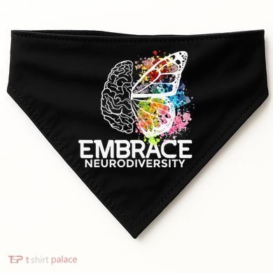Embrace Neurodiversity Adhd Awareness USA-Made Doggie Bandana