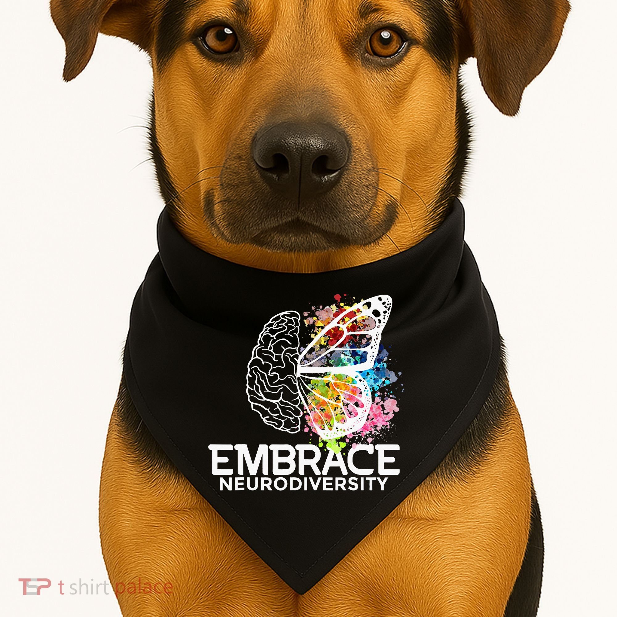 Embrace Neurodiversity Adhd Awareness USA-Made Doggie Bandana