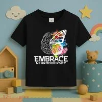 Embrace Neurodiversity Adhd Awareness Toddler T-Shirt thumb 3