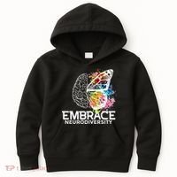 Embrace Neurodiversity Adhd Awareness Kids Hoodie thumb 0