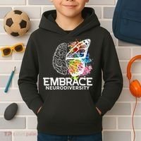 Embrace Neurodiversity Adhd Awareness Kids Hoodie thumb 2