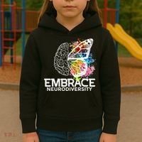 Embrace Neurodiversity Adhd Awareness Kids Hoodie thumb 3