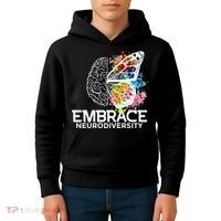 Embrace Neurodiversity Adhd Awareness Kids Hoodie thumb 4