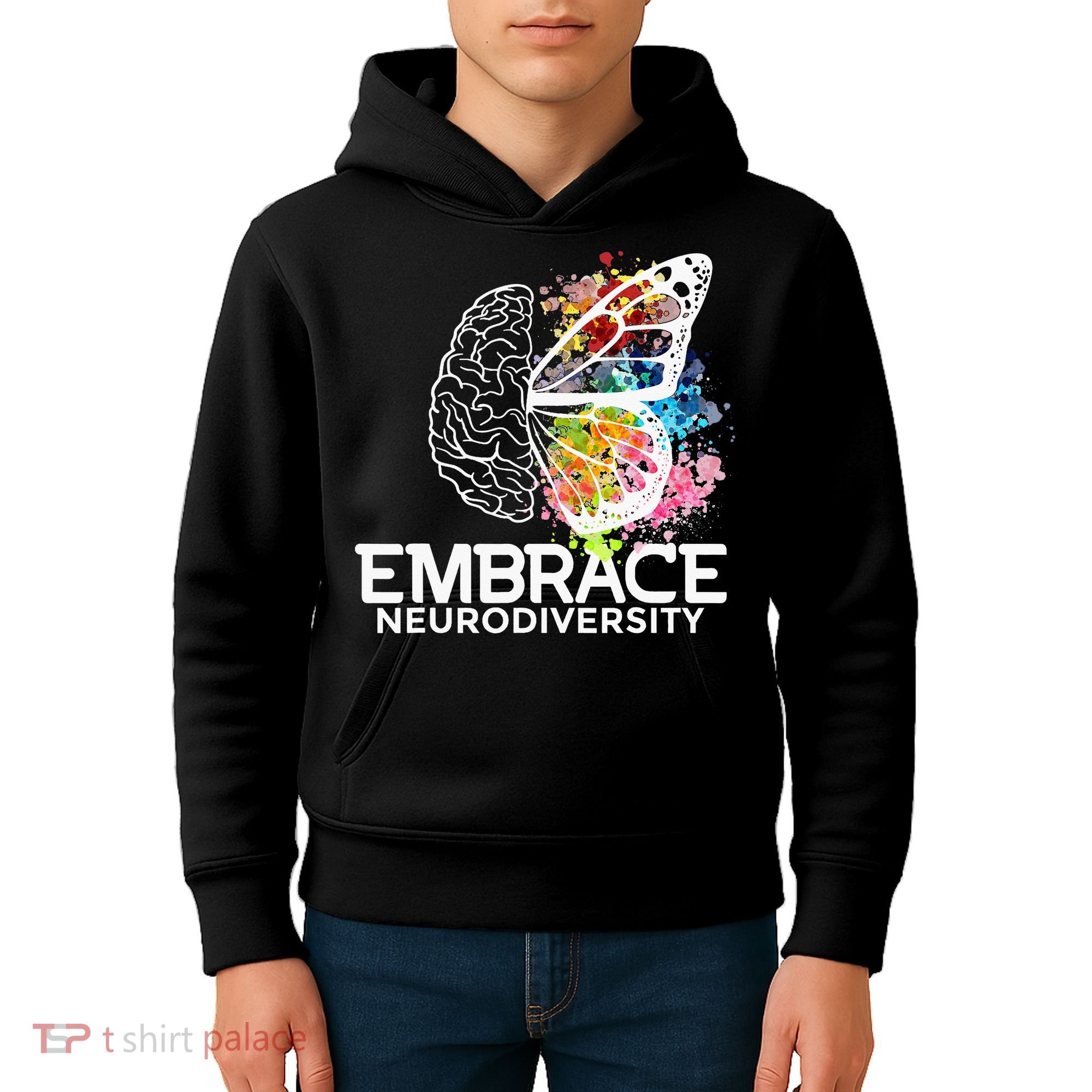 Embrace Neurodiversity Adhd Awareness Kids Hoodie