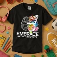 Embrace Neurodiversity Adhd Awareness Kids T-Shirt thumb 3