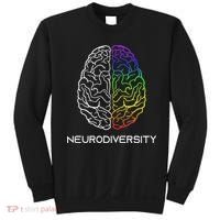 Embrace Neurodiversity Autism Adhd Asd Rainbow Brain Sweatshirt thumb 0
