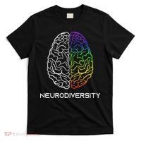 Embrace Neurodiversity Autism Adhd Asd Rainbow Brain T-Shirt thumb 0