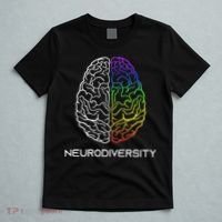 Embrace Neurodiversity Autism Adhd Asd Rainbow Brain T-Shirt thumb 5
