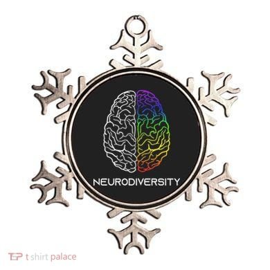Embrace Neurodiversity Autism Adhd Asd Rainbow Brain Ornament
