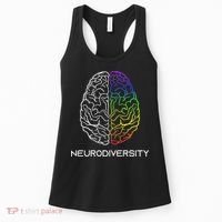 Embrace Neurodiversity Autism Adhd Asd Rainbow Brain Women's Tank Top thumb 0