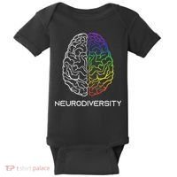 Embrace Neurodiversity Autism Adhd Asd Rainbow Brain Baby Bodysuit thumb 0