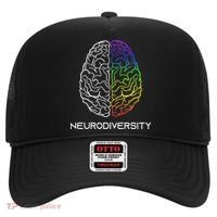 Embrace Neurodiversity Autism Adhd Asd Rainbow Brain Hat thumb 0