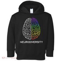 Embrace Neurodiversity Autism Adhd Asd Rainbow Brain Toddler Hoodie thumb 0