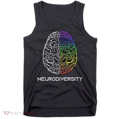 Embrace Neurodiversity Autism Adhd Asd Rainbow Brain Tank Top